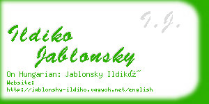 ildiko jablonsky business card